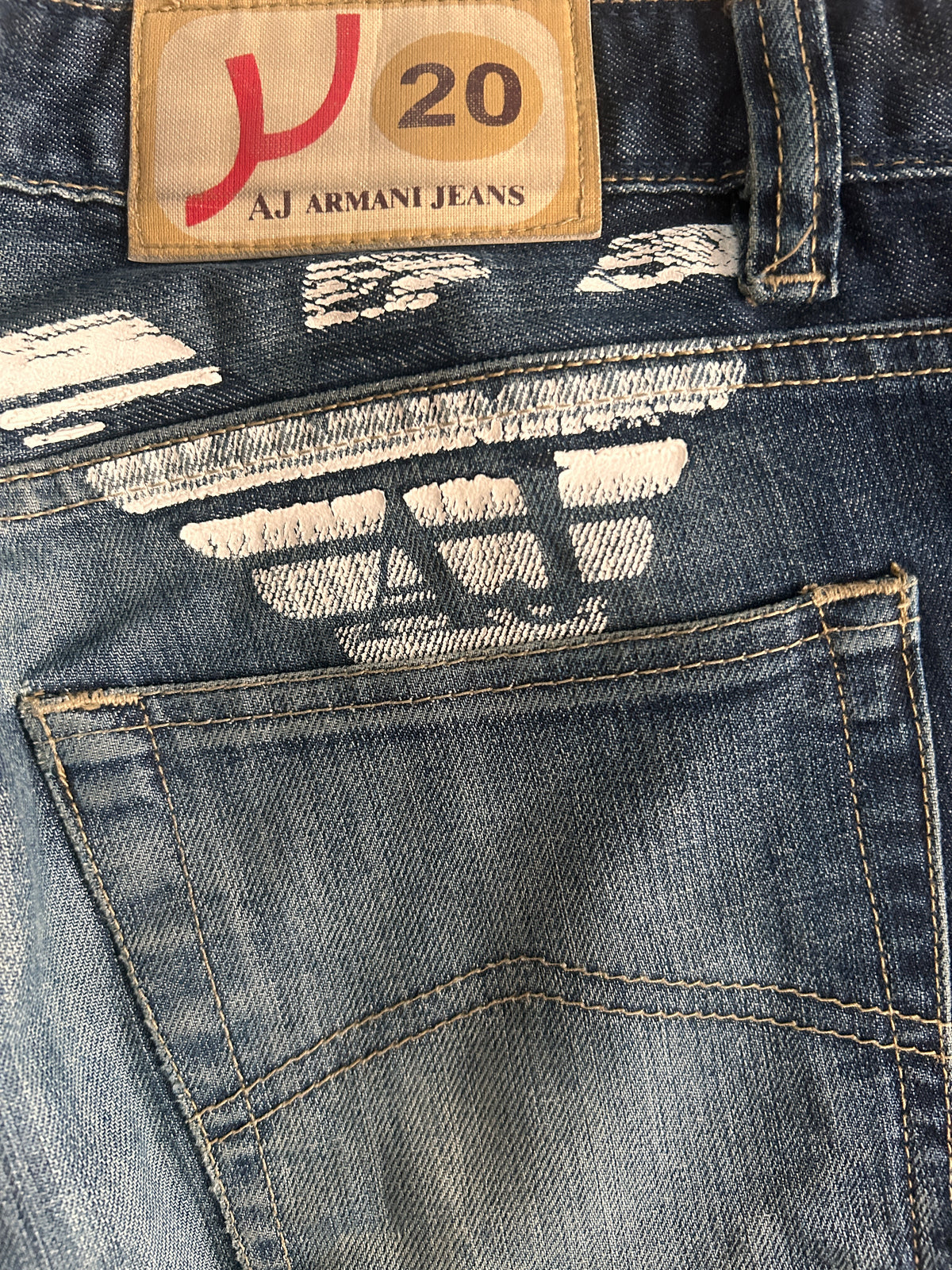 Armani Vintage baggy Jeans big print (L)