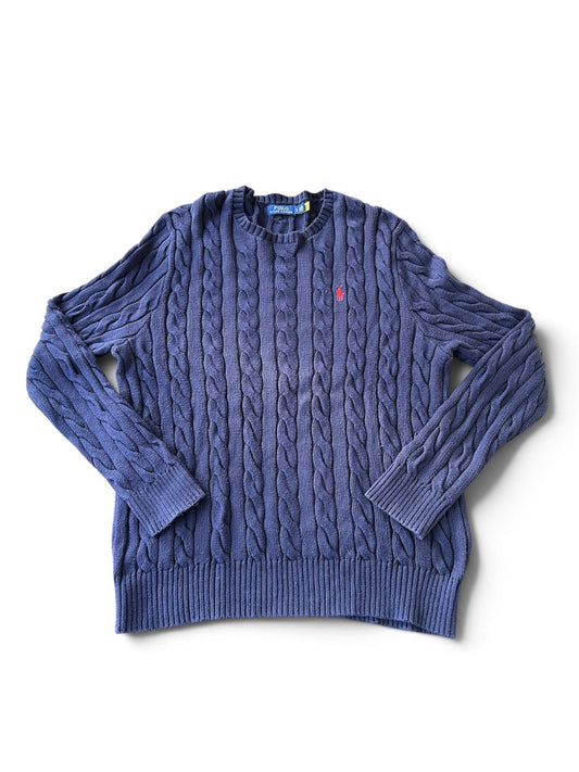 Ralph Lauren Knit Zopfmuster Vintage Sweater (L)